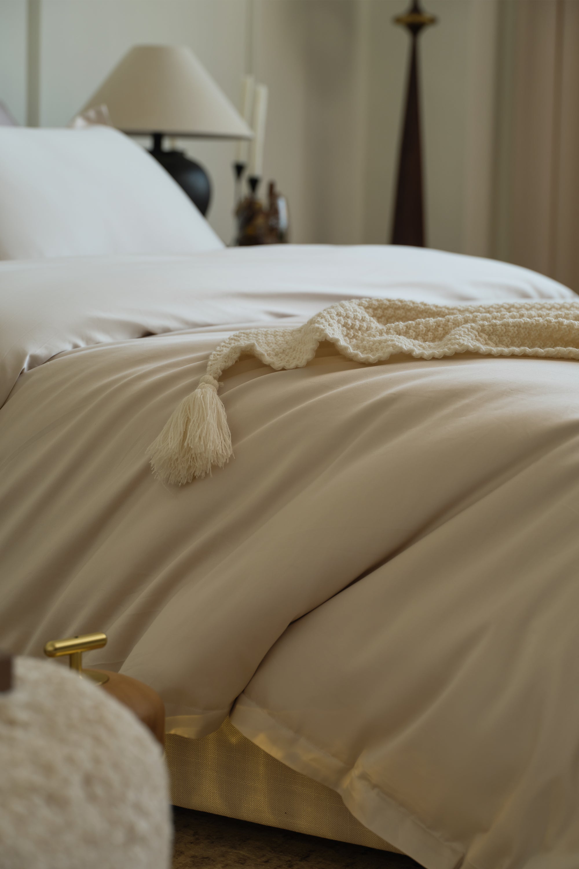 Mauve Egyptian cotton flat sheet - sophisticated color