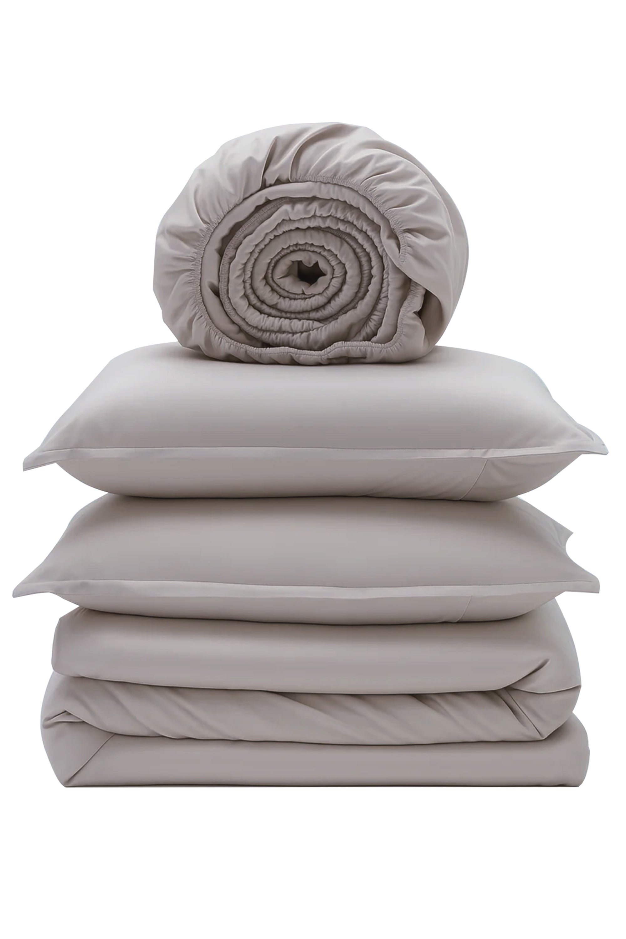 Grey Egyptian cotton bedding set - modern and sophisticated