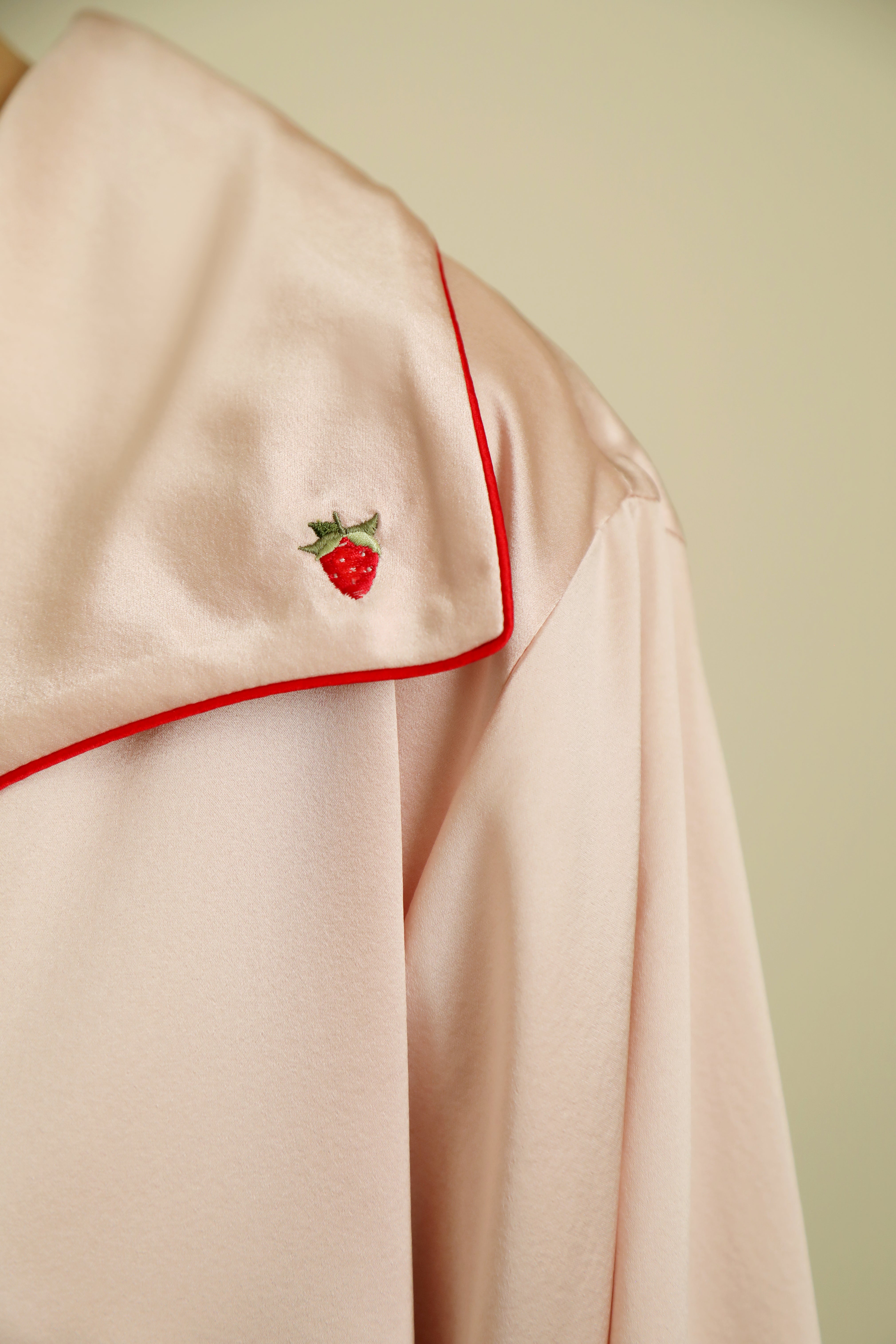Lume  - 22 mm embroidery silk shirt dress